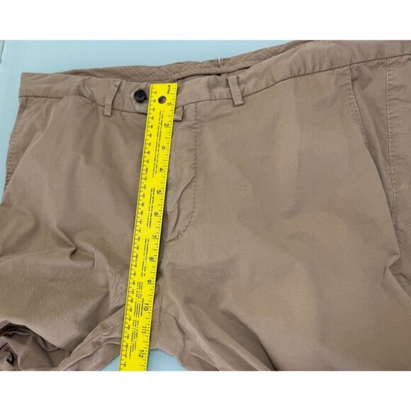 SUITSUPPLY Porto Novo Pants Mens 36x33 Pure Cotton Khaki Chinos Tan Beige - Picture 8 of 10